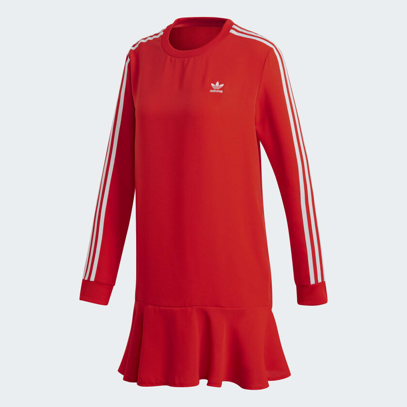 

Платье Adidas Originals, красный/белый