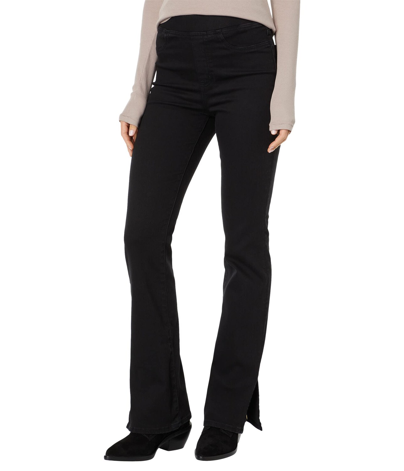 

Джинсы Madewell, Pull-On Skinny Flare Jeans in Black Frost