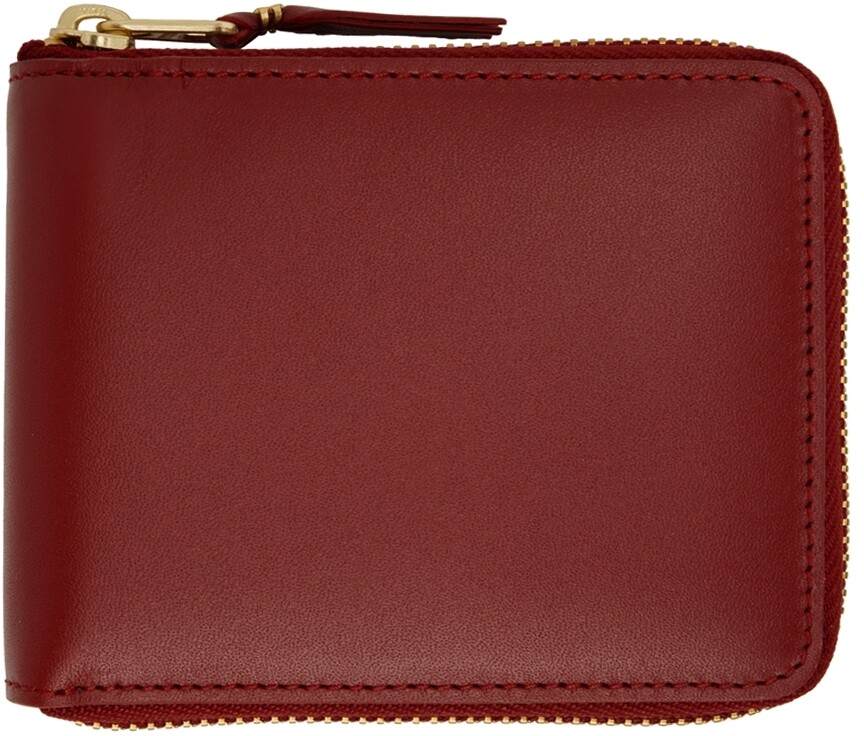 

Красный классический кожаный кошелек на молнии Comme des Garçons Wallets