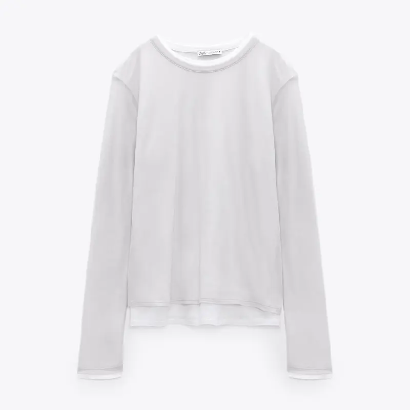 

Лонгслив Zara Long Sleeve, светло-серый