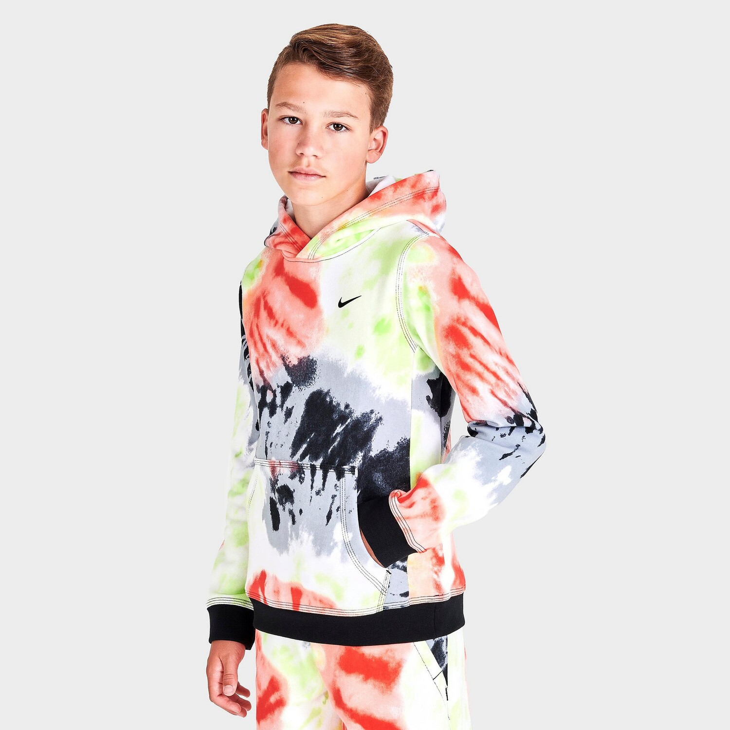 

Детская толстовка с капюшоном Nike Sportswear Club Tie-Dye, многоцветный