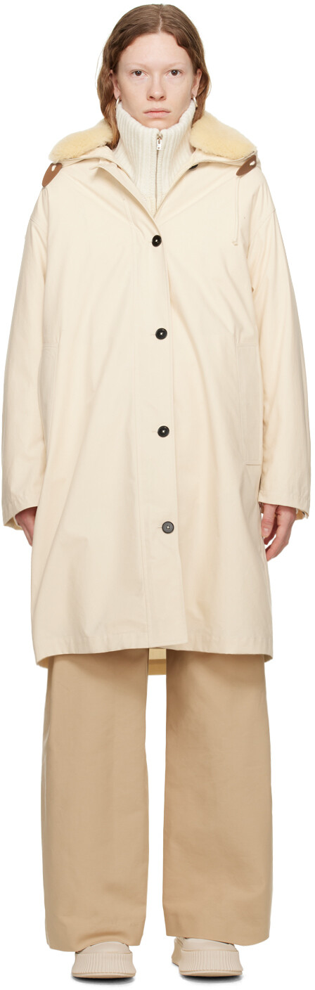 

Бежевая парка с капюшоном Jil Sander, Бежевый