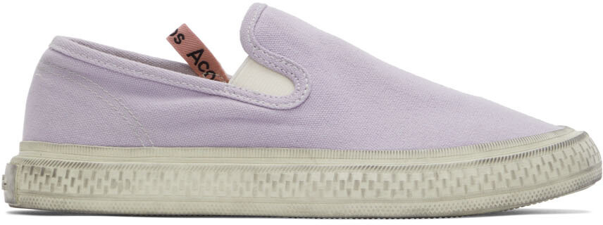 

Пурпурные слипоны из плотной ткани Acne Studios