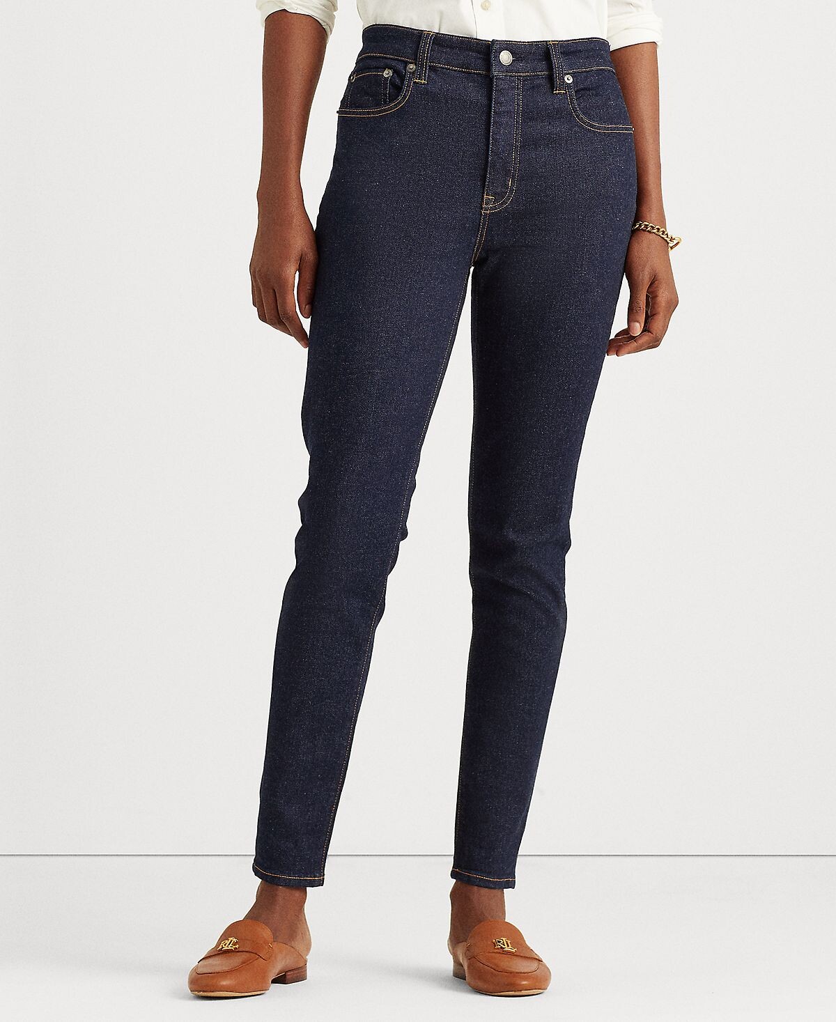 

Джинсы скинни до щиколотки petite с высокой посадкой Lauren Ralph Lauren, мульти