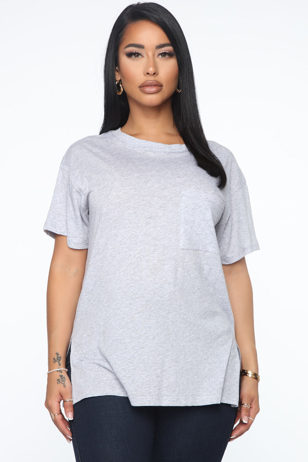 

Топ Fashion Nova 72581, серый