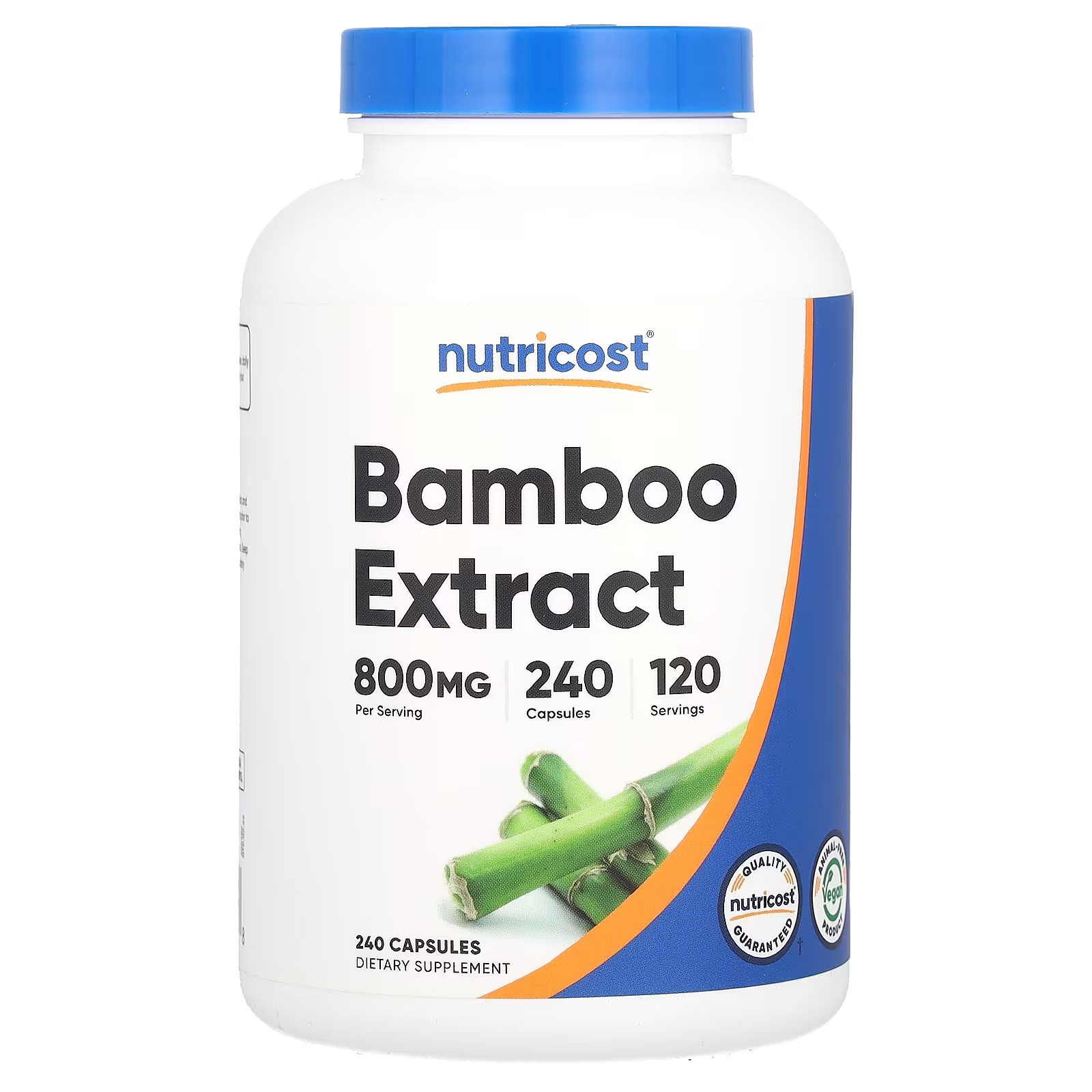 Экстракт бамбука Nutricost 800 мг, 240 капсул (400 мг на капсулу) nutricost tribulus 1500 мг 240 капсул 750 мг на капсулу