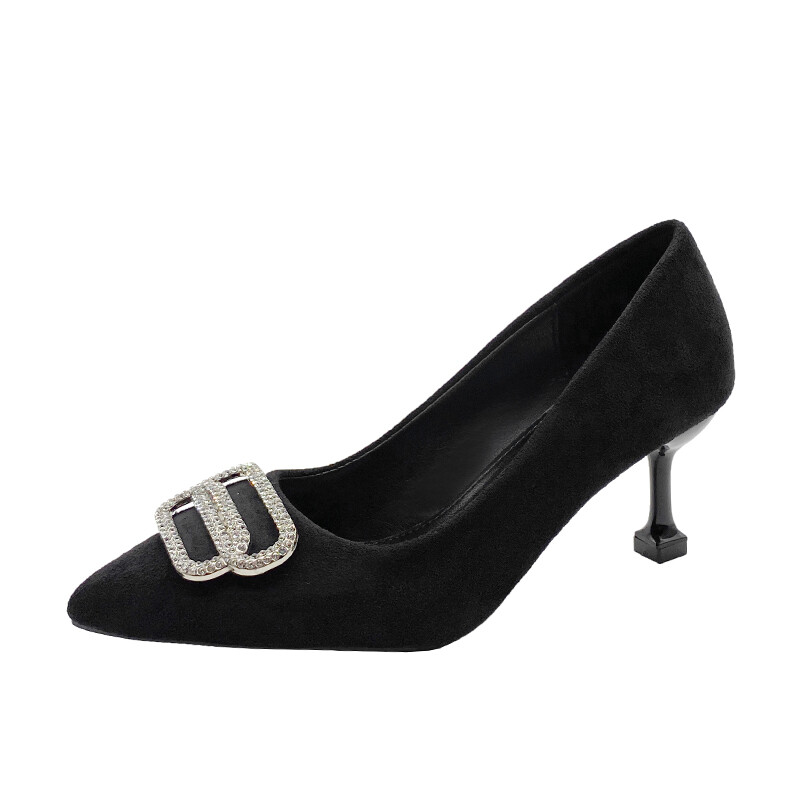 

Туфли женские на высоком каблуке Miami, цвет Black【7cm】