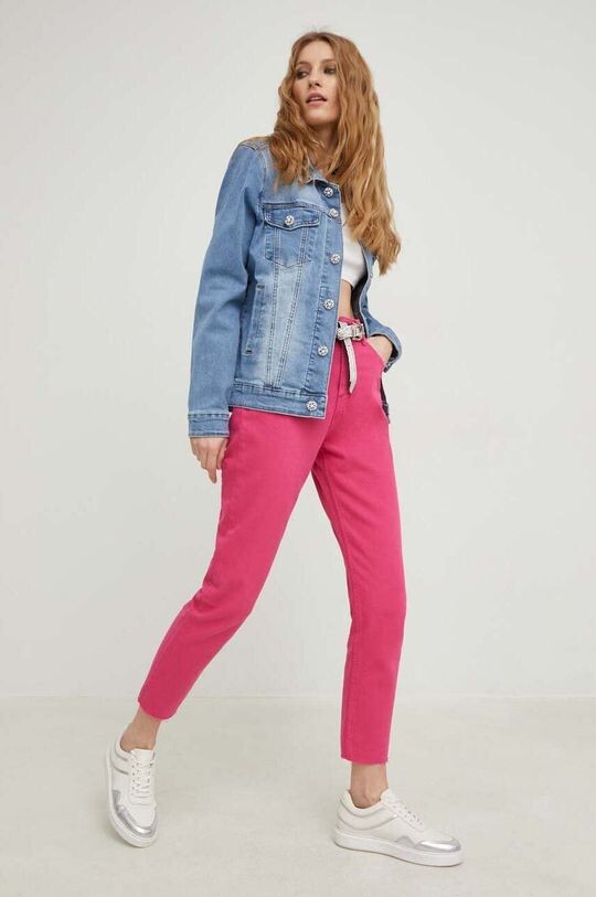 

Хлопковые джинсы Answear Lab, розовый