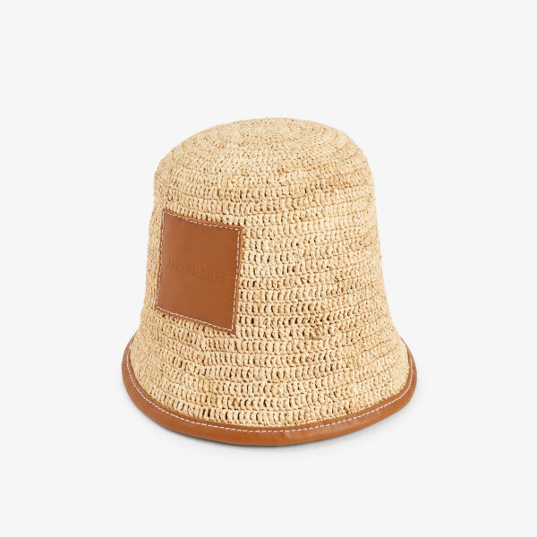 

Шляпа-Ведро из рафии с фирменной нашивкой Le bob soli Jacquemus, коричневый