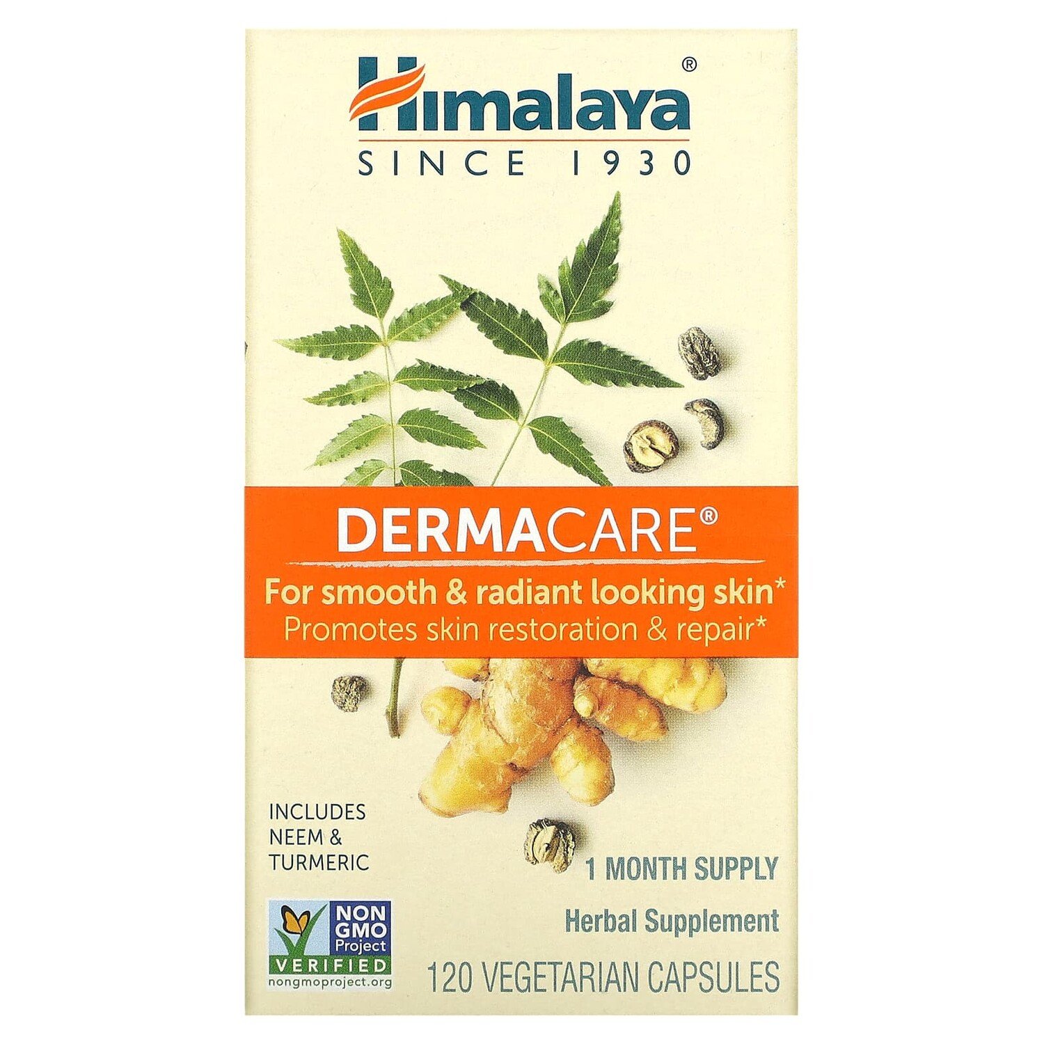 

DermaCare, 120 вегетарианских капсул, Himalaya