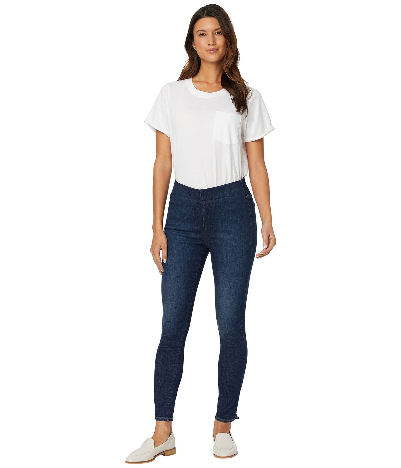 

Джинсы NYDJ, Super Skinny Ankle Pull-On Jeans in Clean Vista