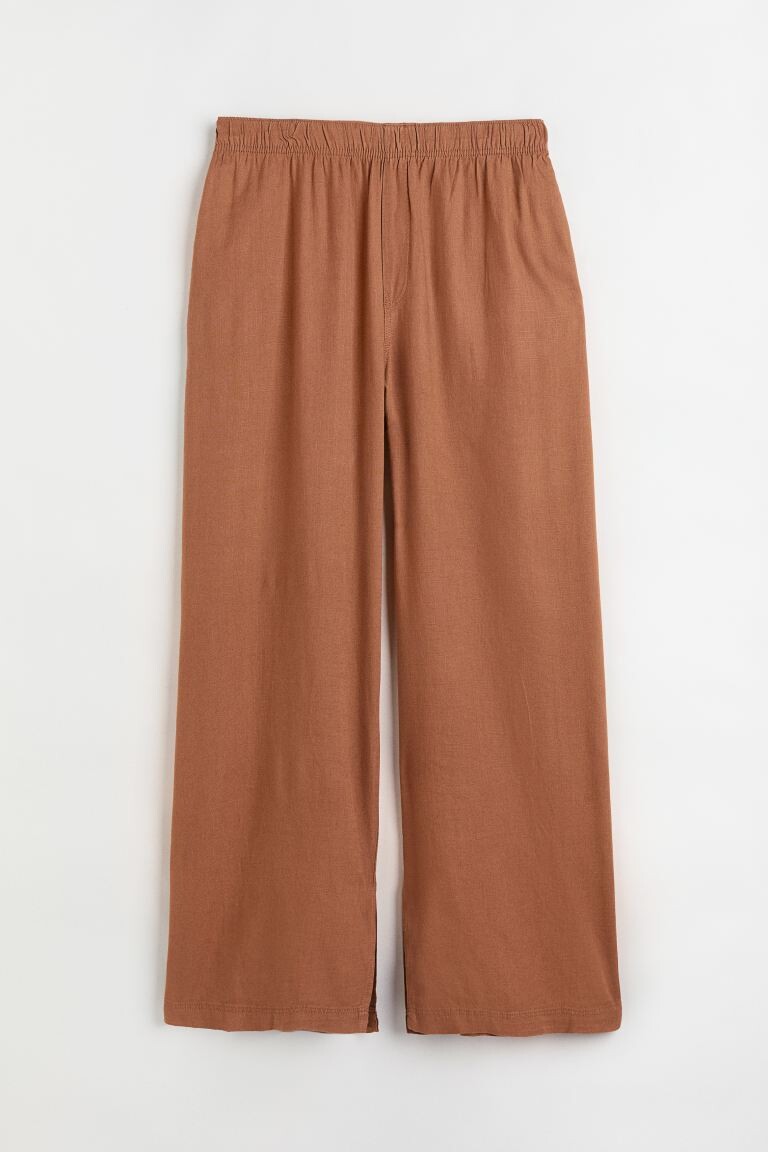 

H&M+ Брюки из смесового льна, светло-коричневый