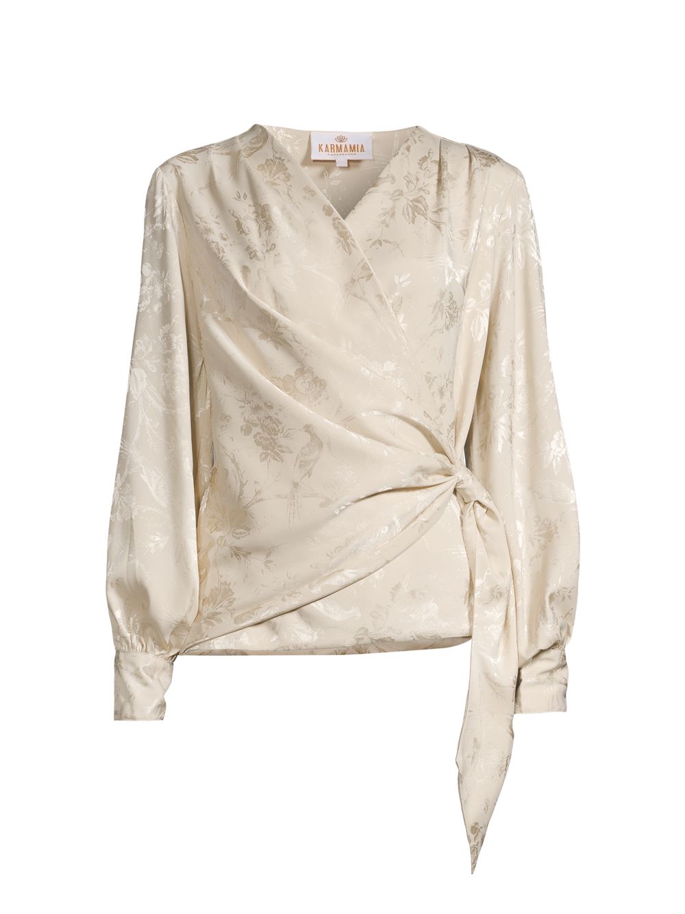 Атласная блузка с запахом Ines Karmamia
