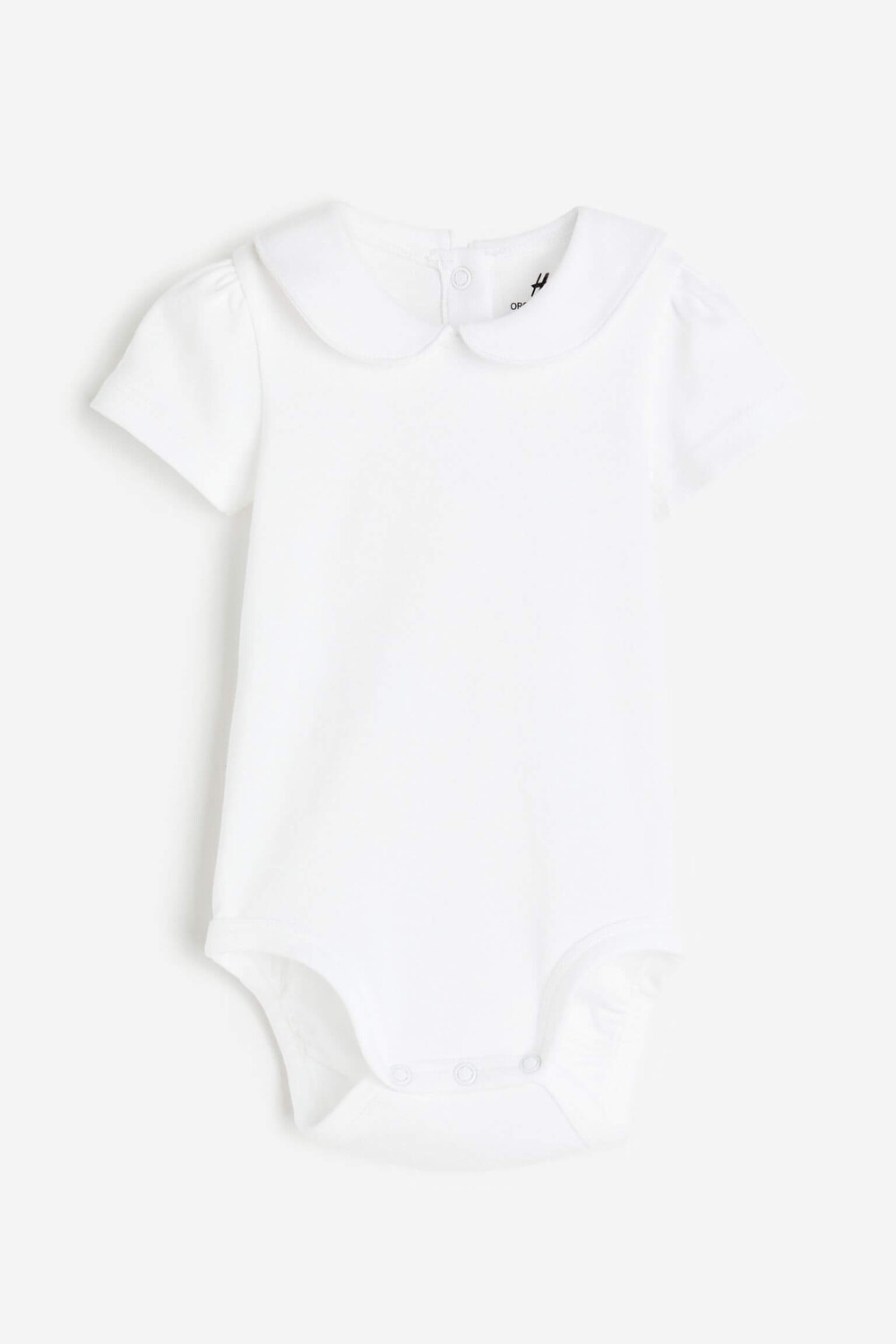 

Боди H&M Puff Sleeves with Collar, белый