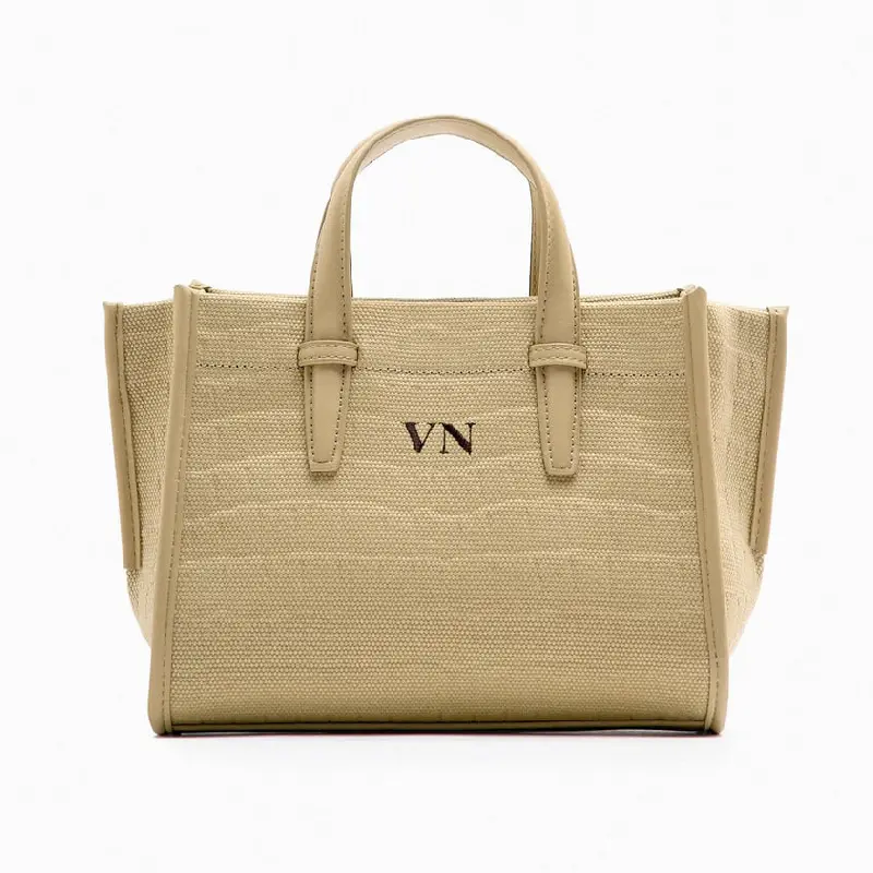 

Сумка Zara Mock Croc Mini Tote, бежевый