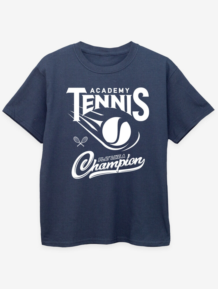 

Детская темно-синяя футболка с принтом NW2 Tennis Champion Slogan George., нави