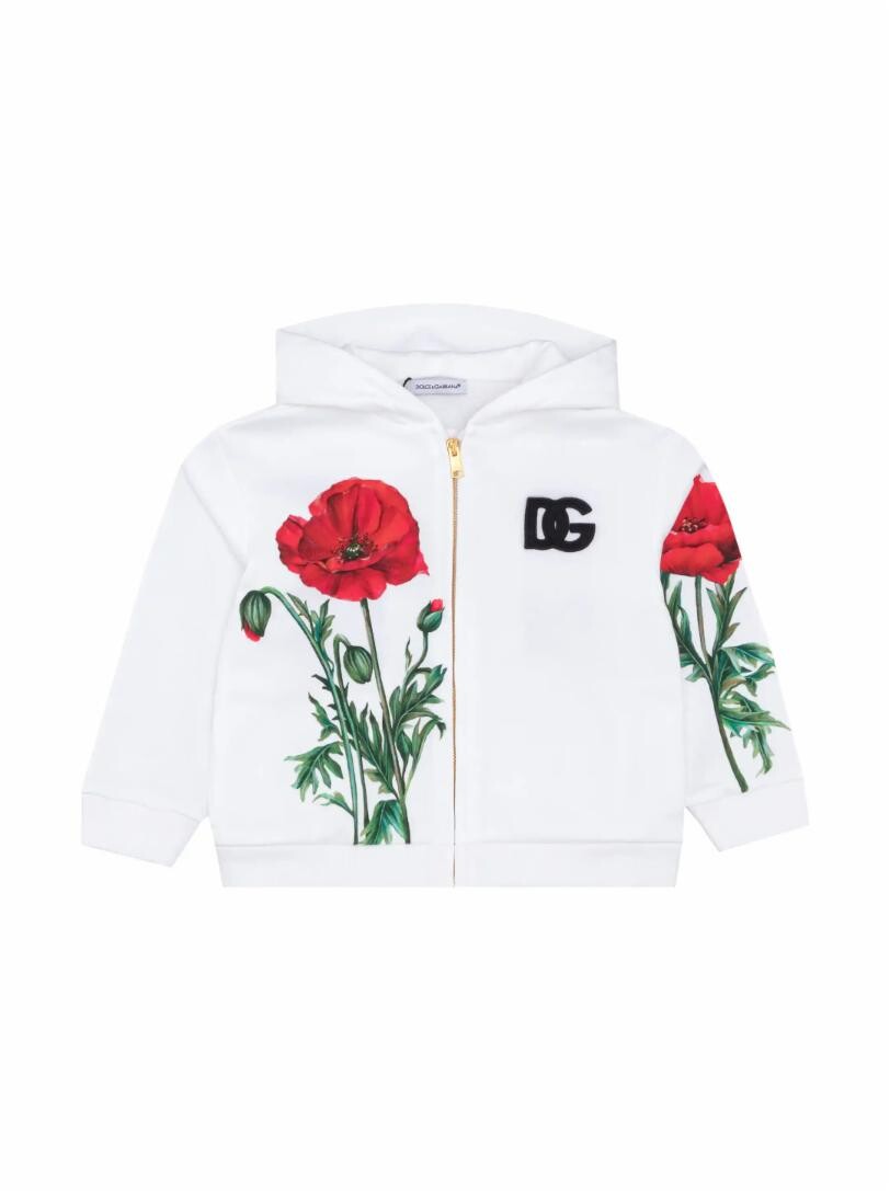

Спортивная кофта с принтом маков Dolce&Gabbana