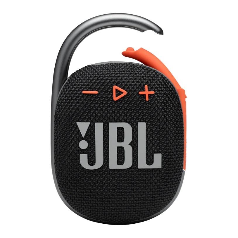 Портативная акустическая система JBL CLIP 4, черный/оранжевый портативная колонка jbl clip 4 jblclip4blk моно 5вт bluetooth 10 ч черный