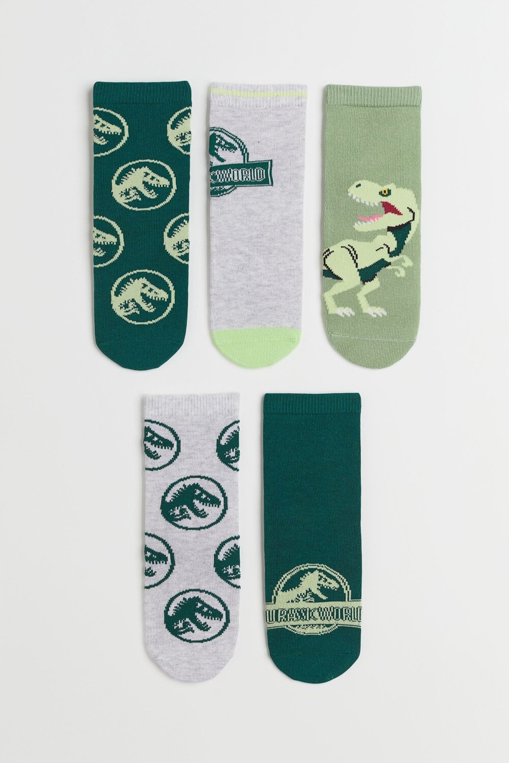 

5 пар носков H&M с принтом Jurassic World, зеленый