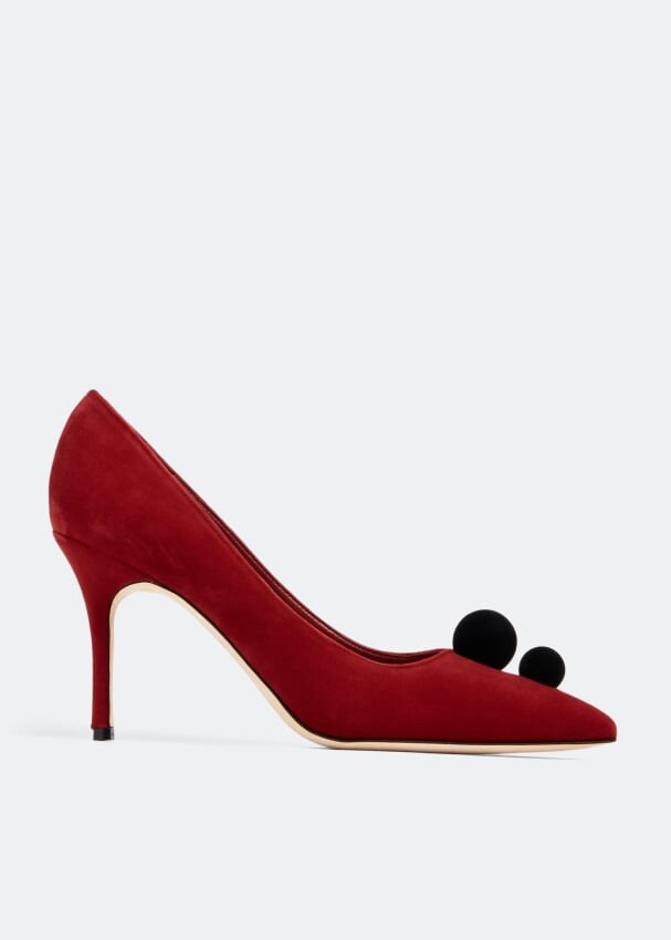 

Туфли MANOLO BLAHNIK Piera suede pumps, красный