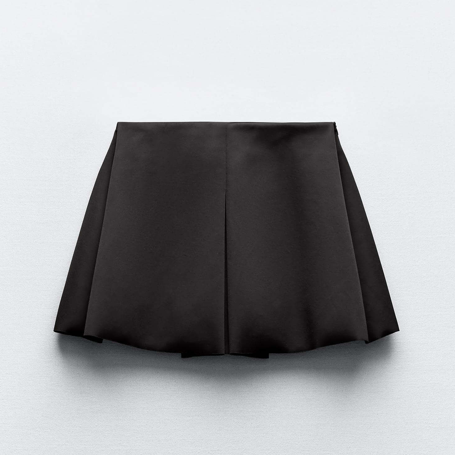 Юбка Zara Short Box Pleat, черный юбка шорты zara box pleat серый