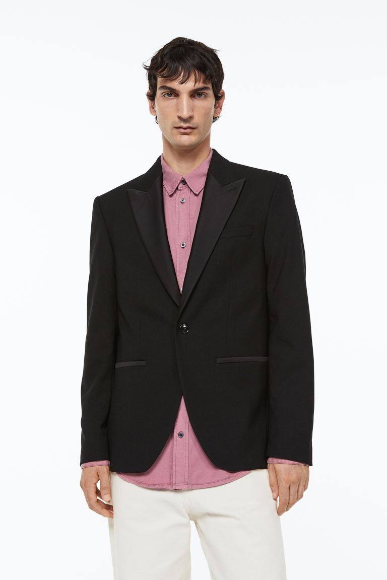 

Куртка-смокинг классического кроя H&M, черный
