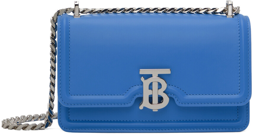 

Синяя сумка через плечо Mini TB Burberry, Синий