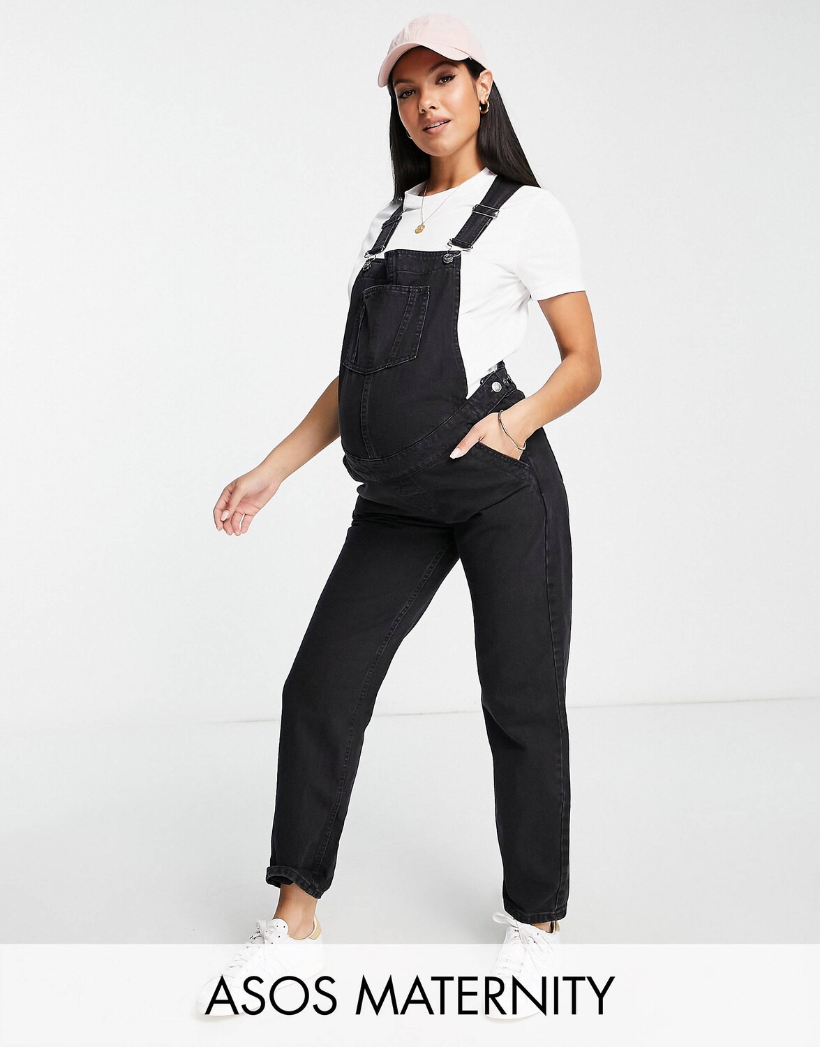 

Черный джинсовый комбинезон ASOS DESIGN Maternity 'original'