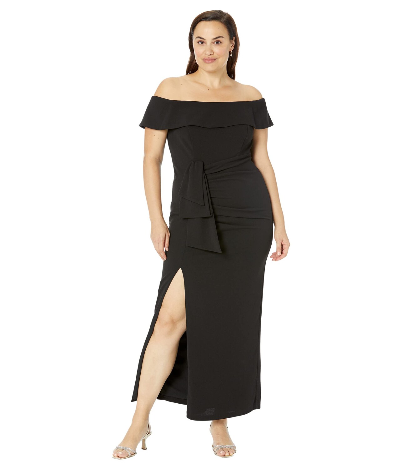 

Платье XSCAPE, Plus Size Long Off-the-Shoulder Scuba Crepe