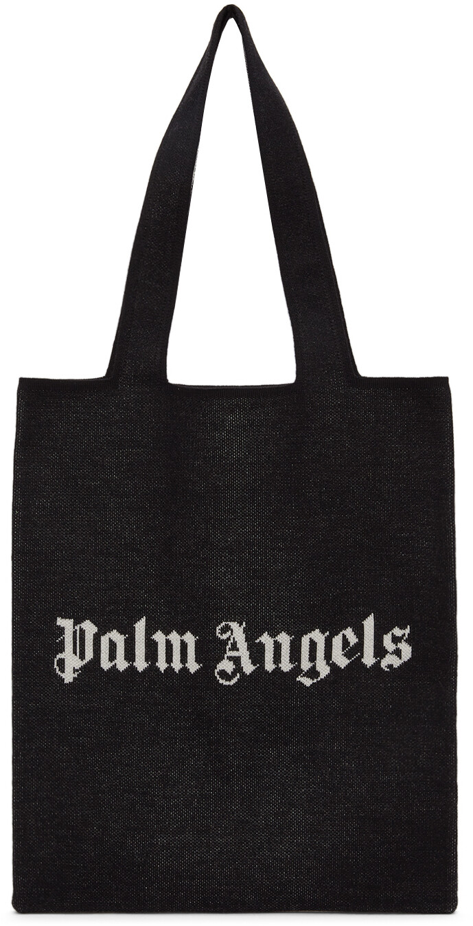 

Черная вязаная большая сумка-шоппер Palm Angels