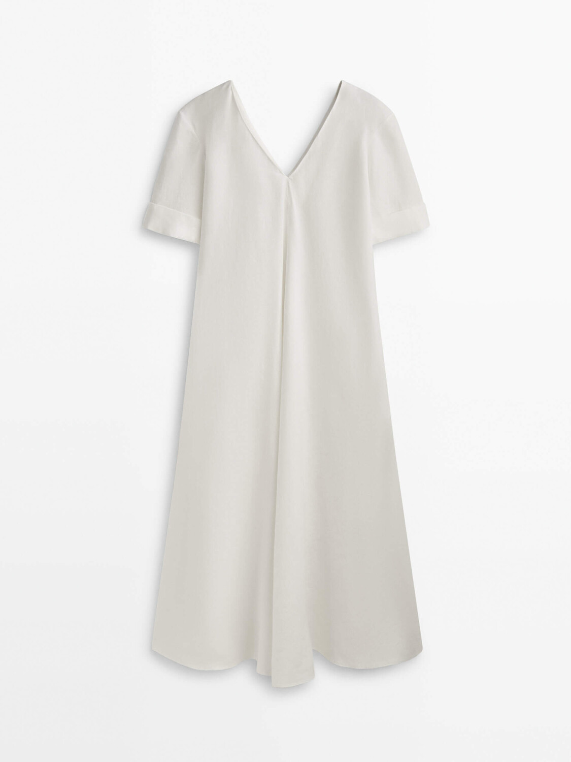 

Платье Massimo Dutti Linen Kaftan, белый