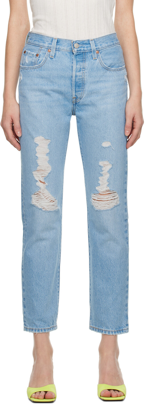 

Синие укороченные джинсы 501 Original Levi's