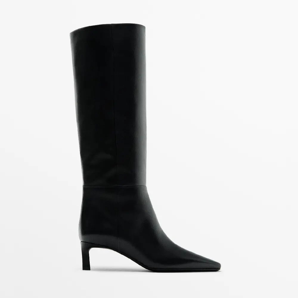 

Сапоги Massimo Dutti Low-heel, черный