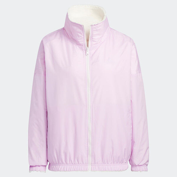 

Куртка Adidas Stand Collar Reversible Plush Pocket, розовый/белый