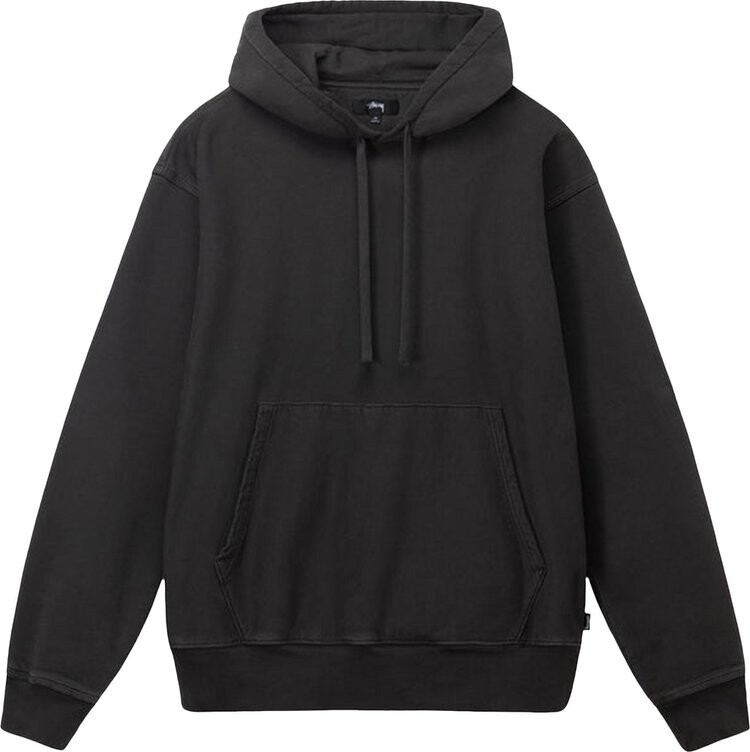 Худи Stussy Pigment Dyed Fleece Hoodie 'Black', черный худи neighborhood design pigment dyed черный