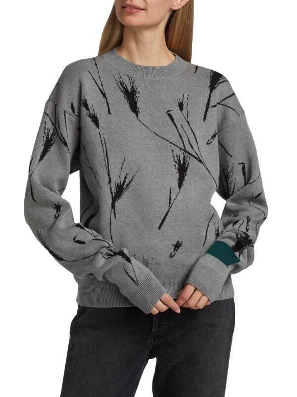 

Вязаный свитер fresh air с овсяной травой Reese Cooper Grey black