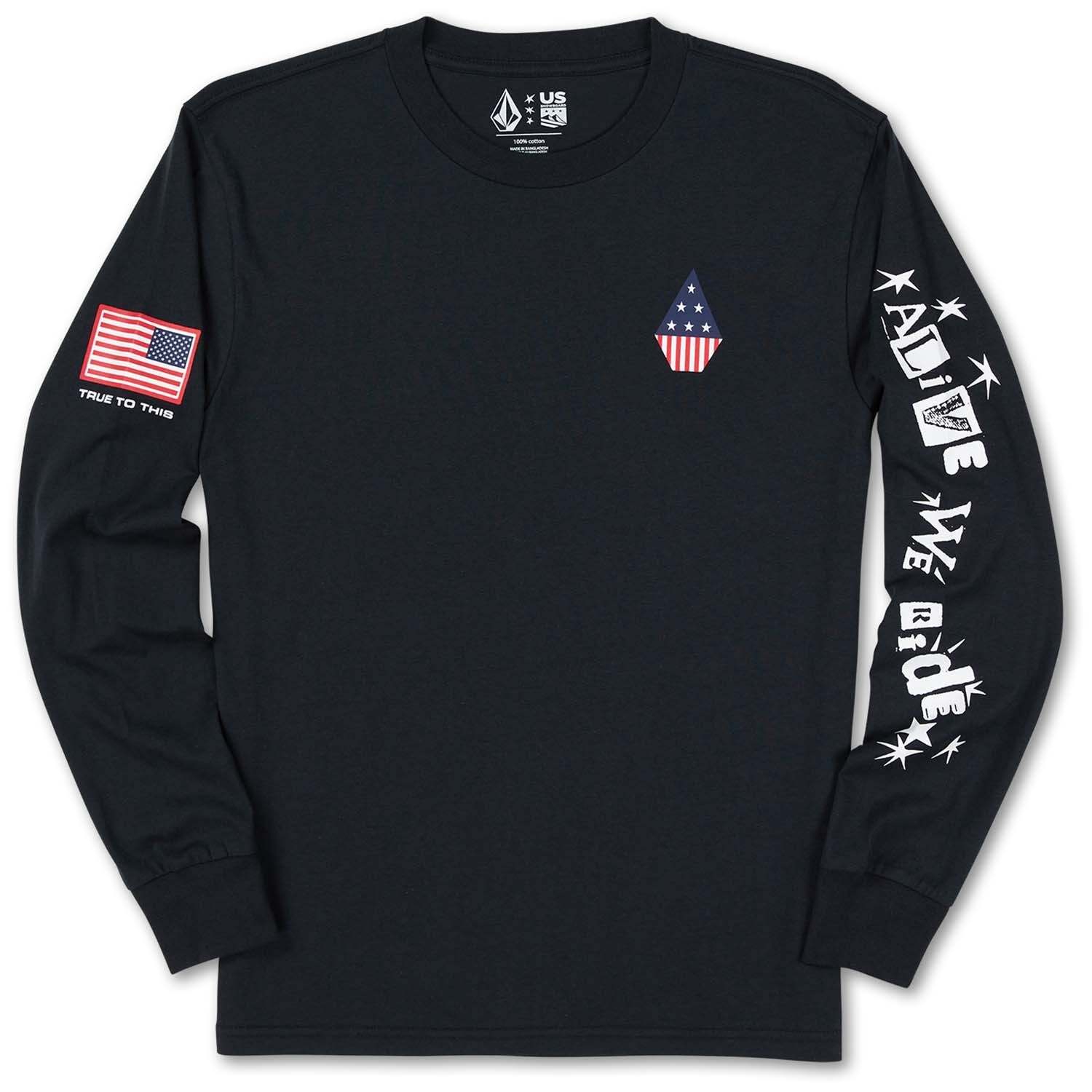 

Футболка Volcom USST с длинным рукавом Stone, черный