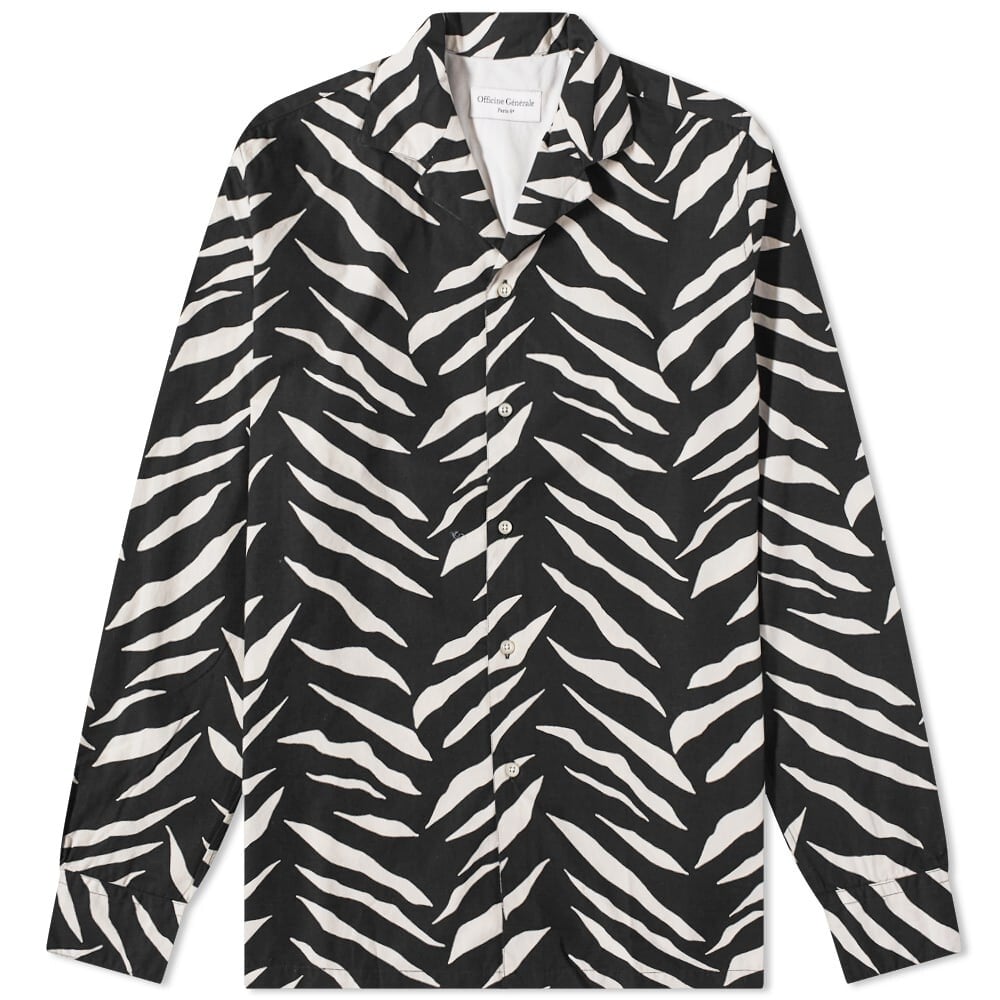 

Рубашка Officine Générale Eren Zebra Print Shirt