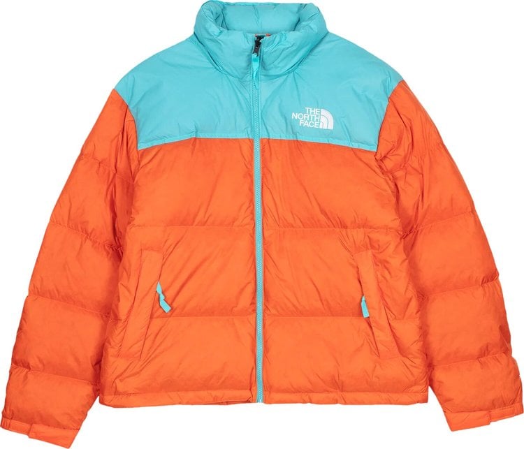 North face deals orange nuptse jacket