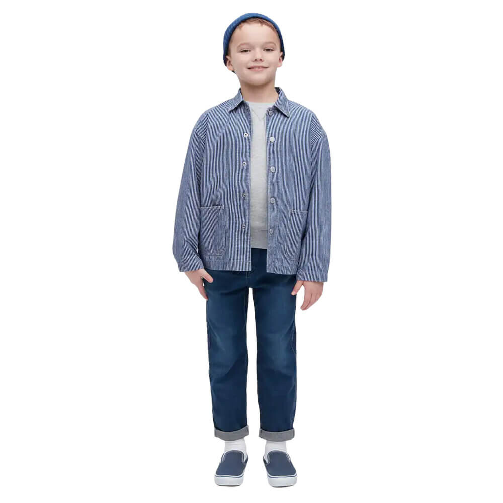 

Детский жакет Uniqlo Denim Striped, синий