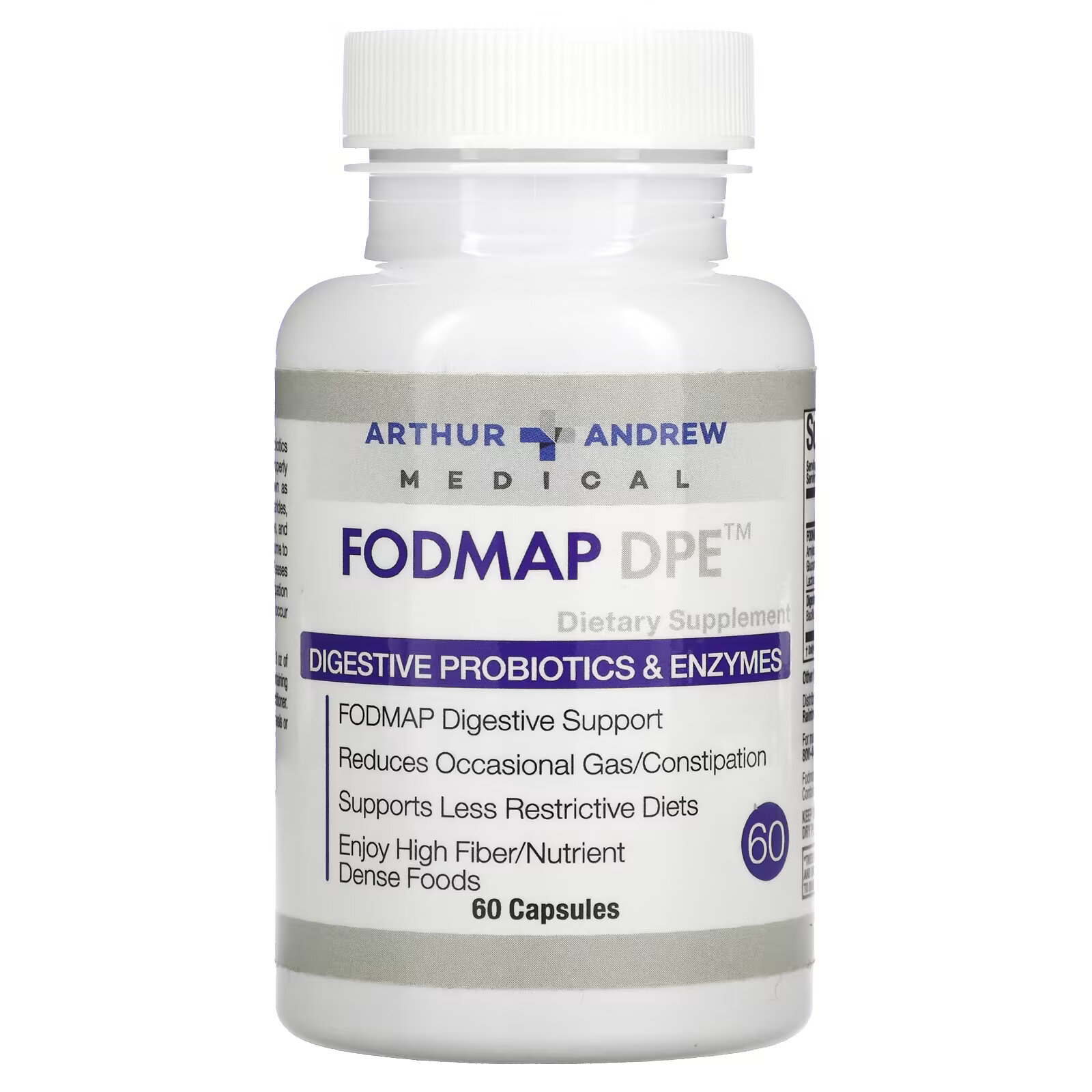 Arthur Andrew Medical, FODMAP DPE`` 60 капсул пробиотический умножитель arthur andrew medical floraphage 90 капсул