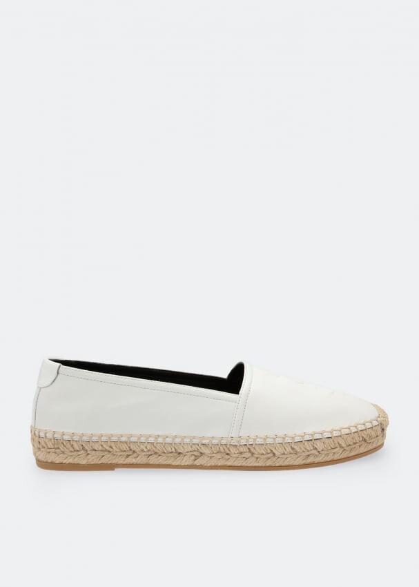 

Эспадрильи SAINT LAURENT Monogram leather espadrilles, белый
