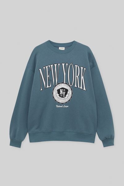 

Толстовка колледжа с круглым вырезом PULL&BEAR