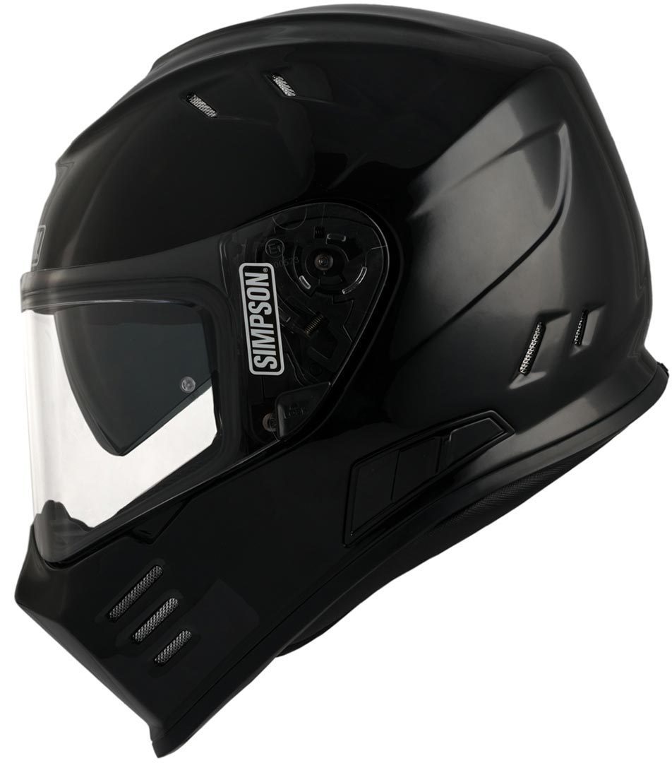 Шлем Simpson Venom мотоциклетный, черный винтажный мотоциклетный шлем tt