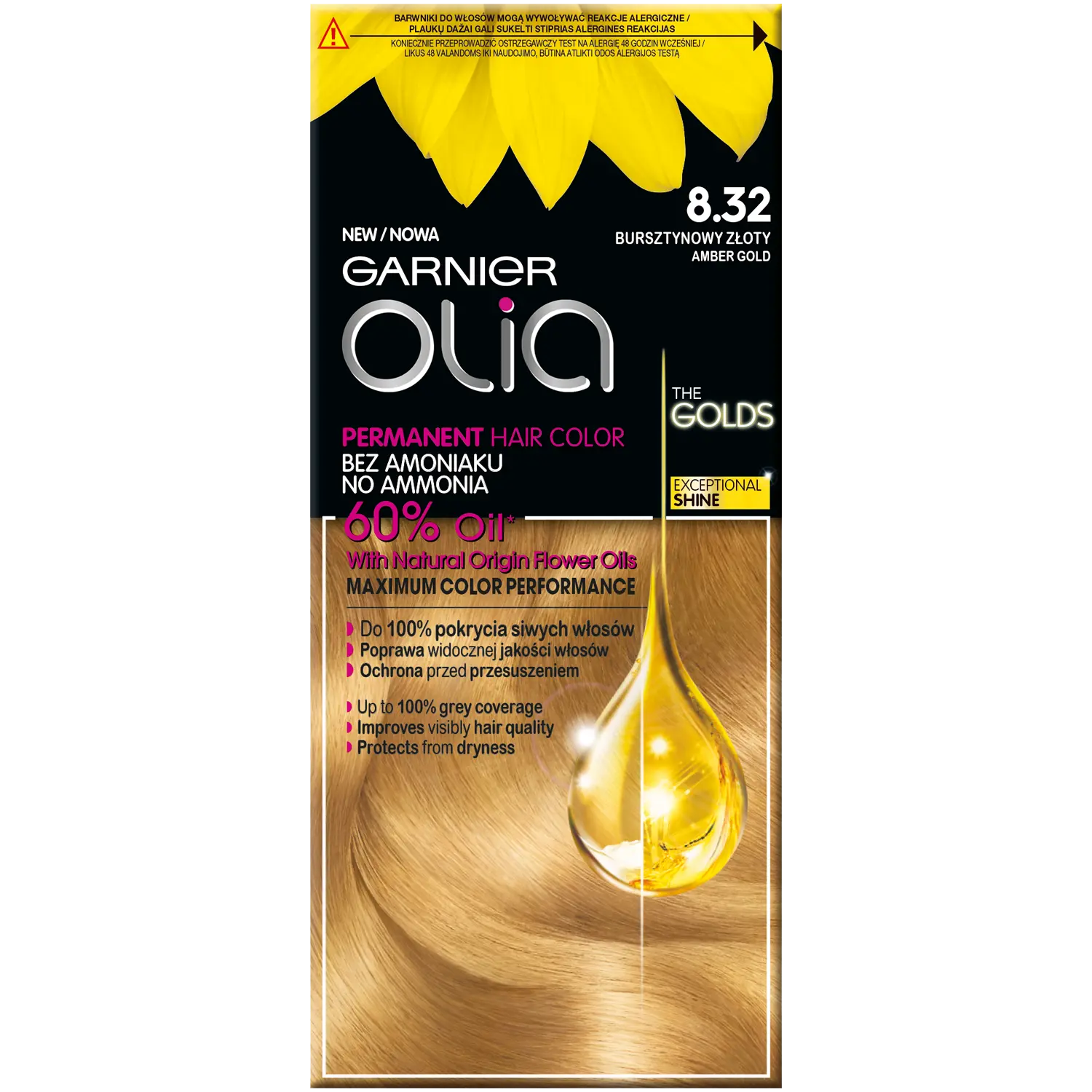 

Garnier Olia краска для волос 8.32 янтарное золото, 1 упаковка