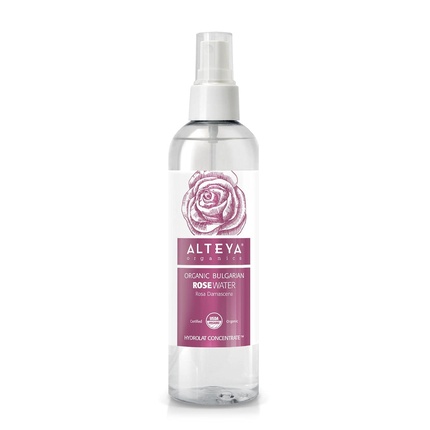Alteya Bio Rose Water Spray 250 мл - 100% сертифицированная USDA органическая подлинная чистая природная цветочная вода из дамасской розы, полученная путем паровой дистилляции - непосредственно от производителя роз Alteya Organics