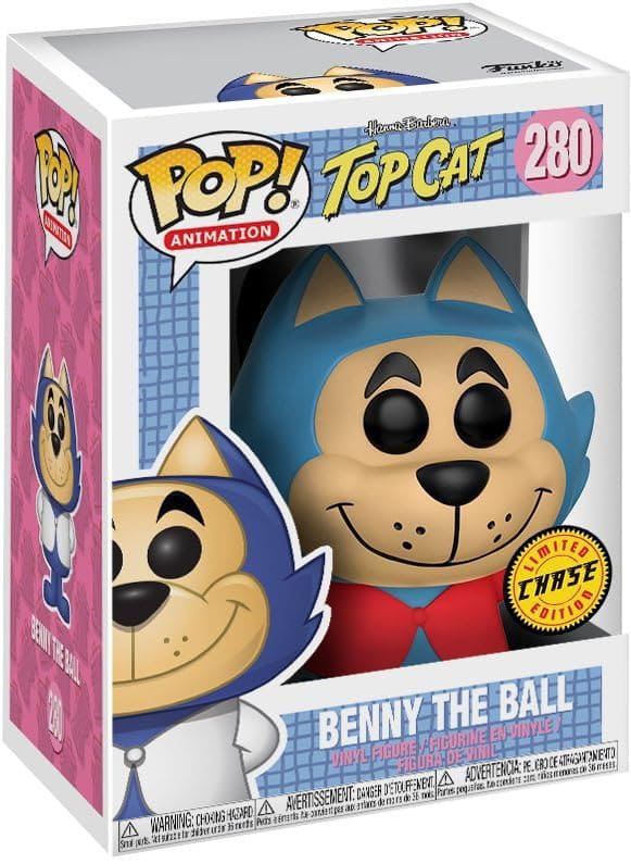 Виниловая фигурка Funko POP! Benny The Ball (Chase Edition): Hanna-Barbera Top Cat x POP! (в прозрачном боксе)
