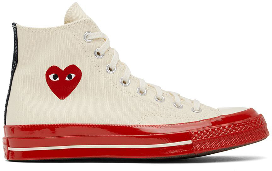 

Бело-красные кроссовки Converse Edition Chuck 70 Comme des Garçons Play, Красный