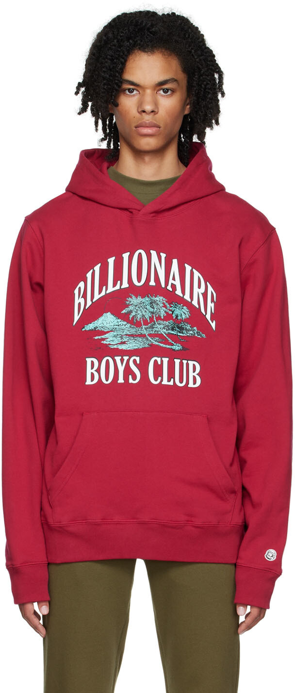 

Красная толстовка с капюшоном «Рай» Billionaire Boys Club, Красный
