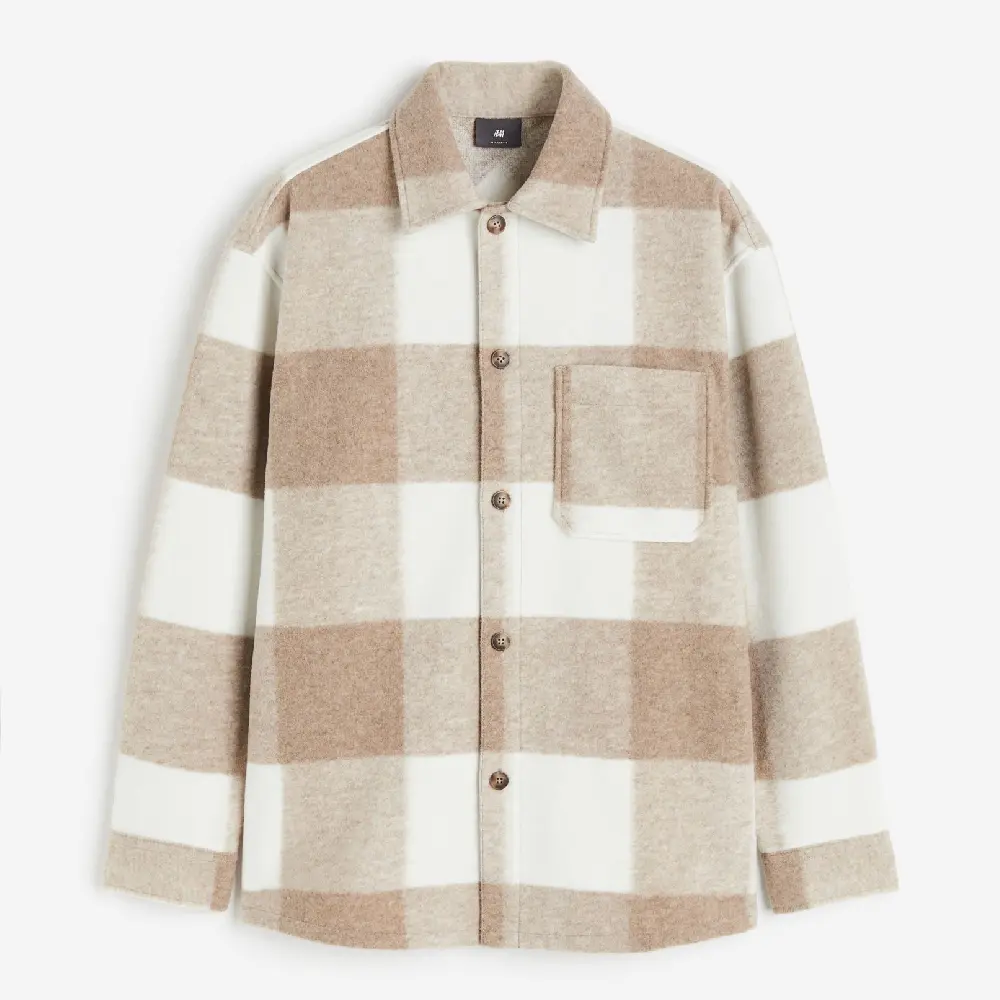 

Рубашка H&M Relaxed Fit, бежевый